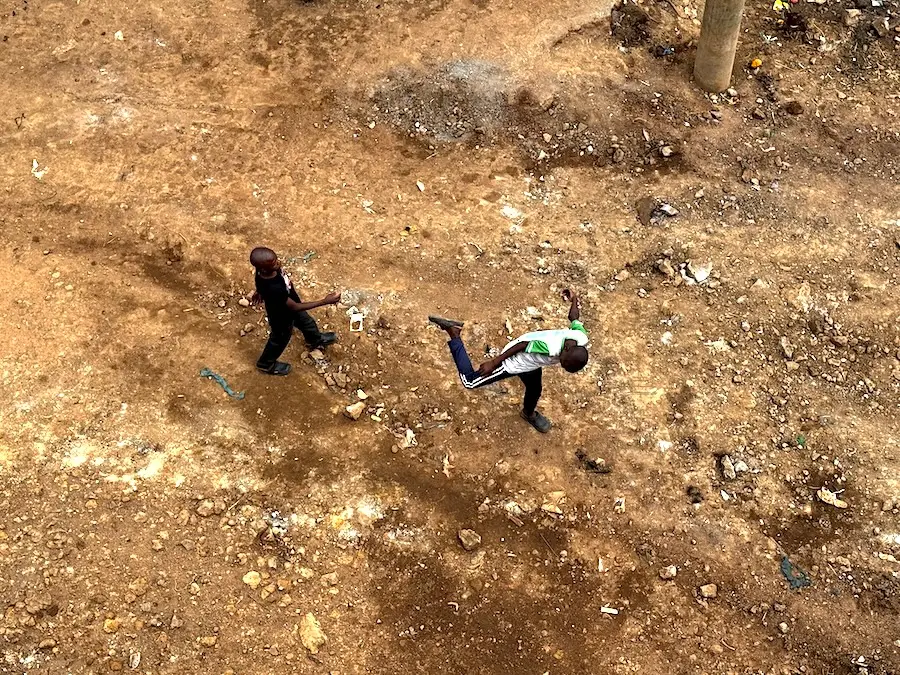 TEDS COMMUNITY HUB Korogocho, Children playing in a street